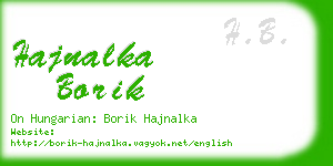 hajnalka borik business card